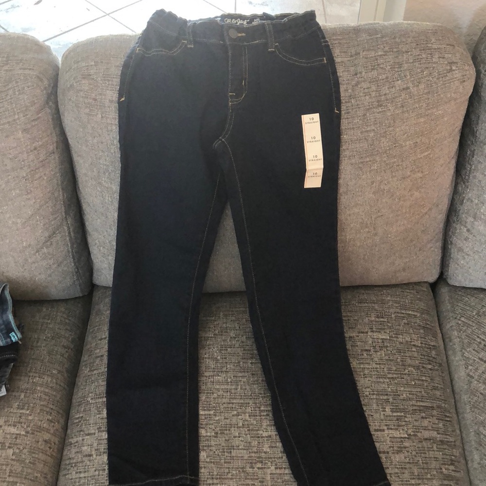Brand new dark wash Cat & Jack straight leg jeans